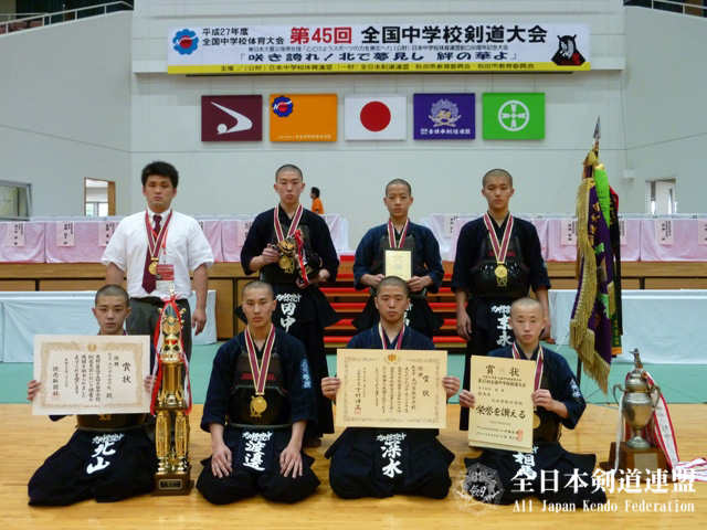 男子団体優勝：九州学院中学校（熊本県）